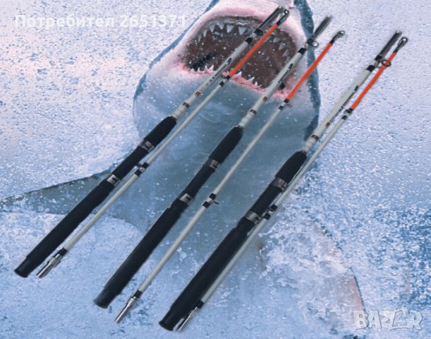 Въдица от фибростъкло Crocodile с резба, подходяща за лодка, кльонк - 2,10 м., снимка 2 - Въдици - 38433717