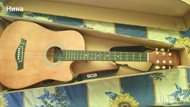  aкустична китара  "аisheng" с вграден еквилайзер, снимка 5 - Китари - 37635118