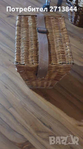 Плетена винтидж кошница за пикник, снимка 3 - Антикварни и старинни предмети - 51005174