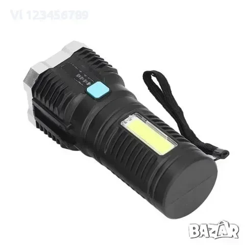 Mощeн LED фенер, странична светлина COB+акумулаторна батерия, снимка 4 - Къмпинг осветление - 50798449
