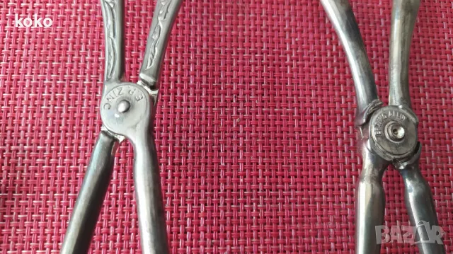 Автентични посребрени лъжица щипка отварачка , снимка 5 - Антикварни и старинни предмети - 47497981