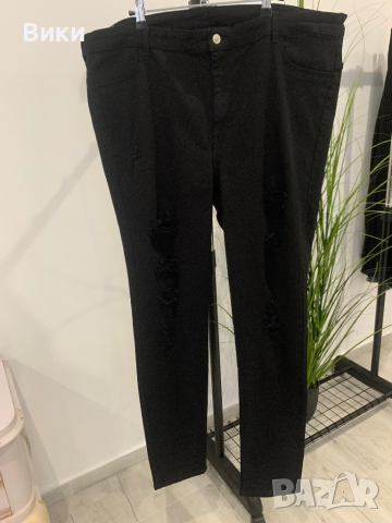 Черни дамски дънки в размер 3XL-4XL, снимка 8 - Дънки - 44774333