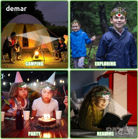 Челник с динозавър - играчка T-Rex за деца, LED фенерче, реалистични звуци, снимка 6 - Други - 54105692