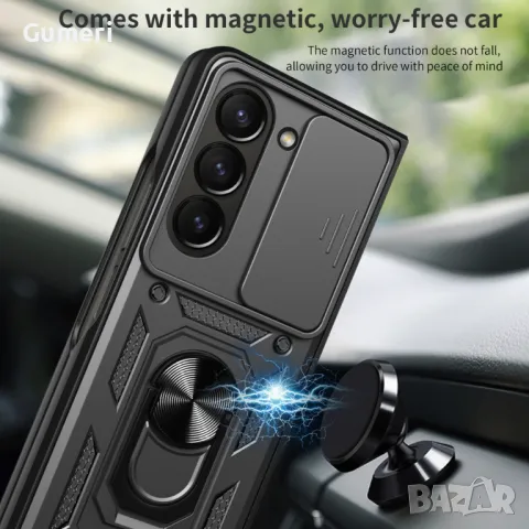 Samsung Galaxy Z Fold6 5G Удароустойчив Гръб С Ринг И Капаче За Камерата, снимка 5 - Калъфи, кейсове - 47642664