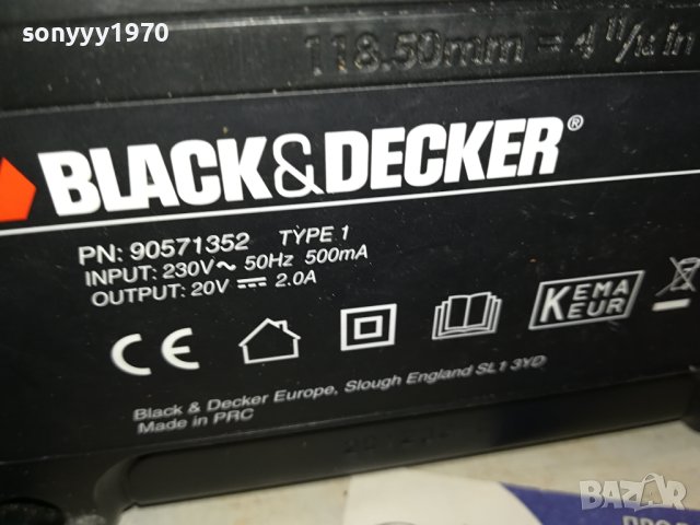 BLACK DECKER LITHIUM BATTERY CHARGER-ВНОС FRANCE 2210231723, снимка 9 - Винтоверти - 42675244