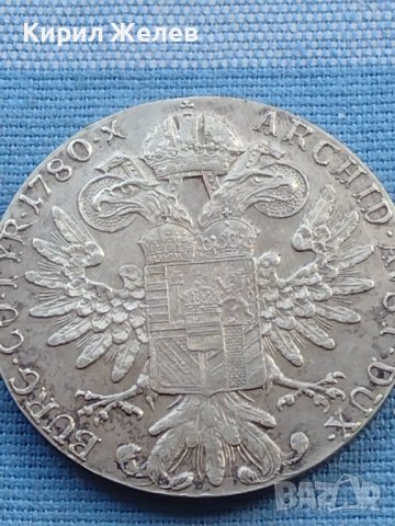 Сребърна монета Австрия талер 1780г. Мария Терезия от Хабсбург 40383, снимка 7 - Нумизматика и бонистика - 42755897