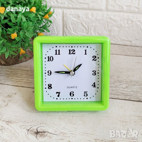 4523 Цветен будилник настолен часовник, различни форми, снимка 5 - Стенни часовници - 44430129