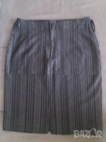 Дамска черна пола със сребристи ивици, снимка 5 - Поли - 36766058