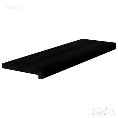 vidaXL Стълбищни стъпала, 4 бр, кафяво-черни, 80x25x2 см, дъб масив, снимка 3 - Изтривалки - 56146873