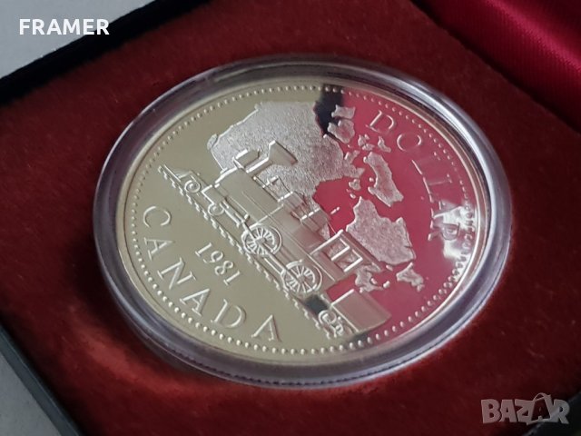 1 сребърен долар 1981 година Канада Елизабет II сребро в ТОП качество, снимка 3 - Нумизматика и бонистика - 35285151