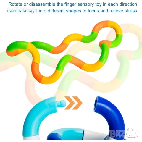 Tangle Fidget Toy - Антистрес фиджет играчка змия, снимка 6 - Други спортове - 49304403