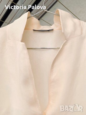 COS Швеция интересна блуза кроп-камбанка кайсиев цвят, снимка 11 - Корсети, бюстиета, топове - 42363326