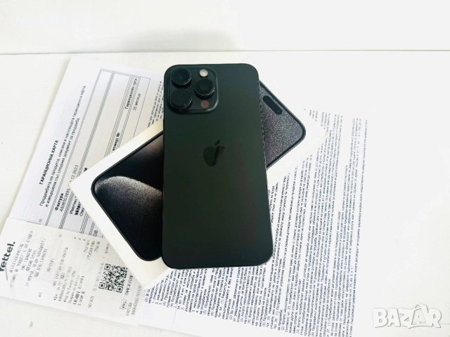 Като НОВ! iPhone 15 Pro Max 256GB Black Titanium ГАРАНЦИЯ!, снимка 3 - Apple iPhone - 52858270