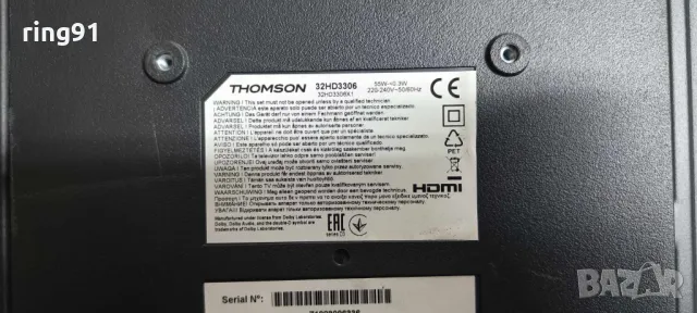 Main board - TPD.MS3563S.PB781 3MST35A0 TV Thomson 32HD3306, снимка 3 - Части и Платки - 48809543