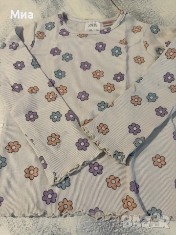 Комплект за момиченце блузка Zara + дънки 3-4 години, снимка 4 - Детски комплекти - 52138941