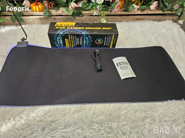 Нов голям RGB геймърски пад / подложка за мишка Extra GMS-X5 (80x30 см)