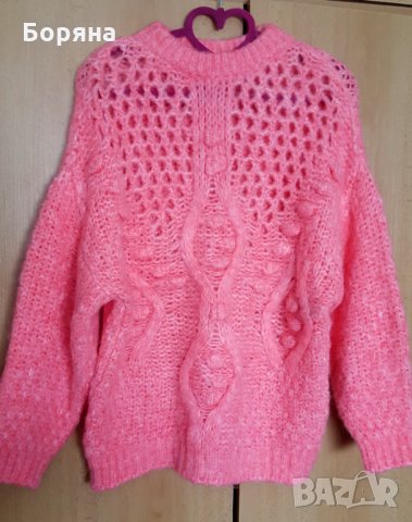 Намален - Разкошен бебешко розов пуловер MANGO , снимка 3 - Блузи с дълъг ръкав и пуловери - 34359032
