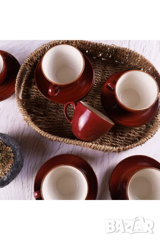 Комплект чаши за кафе и чай - 12 части - 200мл / Чаши за кафе / Чаши за чай