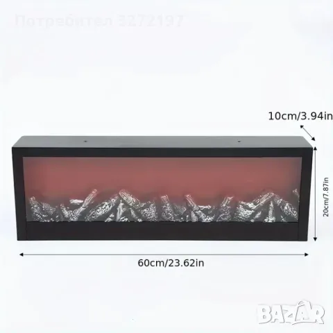 USB декоративна камина с реалистичен изкуствен огън , снимка 7 - Настолни лампи - 48133295