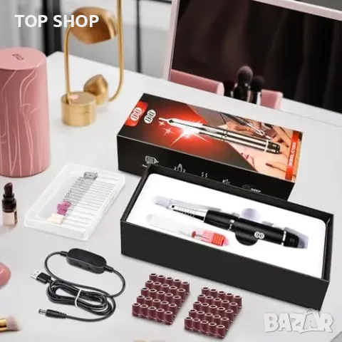 Нова електрическа пила за нокти 30000RPM за акрил гел педикюр маникюр, снимка 6 - Продукти за маникюр - 49239110