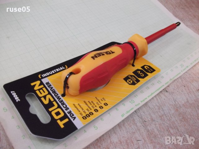 Отвертка изолирана "TOLSEN - PH 2 x 100 mm" нова, снимка 4 - Отвертки - 33744226