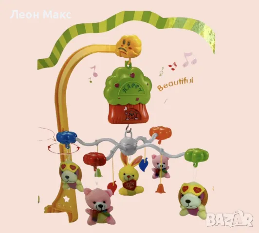 Детска въртележка за кошара легло механична, снимка 3 - Играчки за стая - 48438329