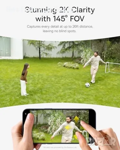 Нова Слънчева камера за видеонаблюдение 2K, водоустойчива, WiFi соларна, снимка 5 - IP камери - 48739167