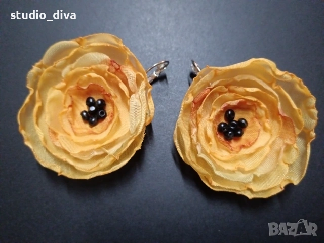 Обеци Цветя, снимка 6 - Обеци - 53929287