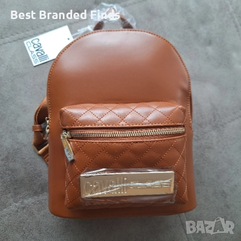 Нова! Оригинална раница Cavalli class в кафяво