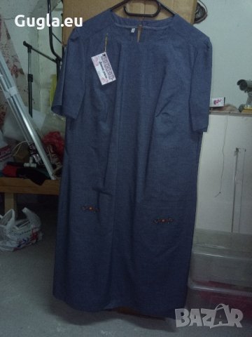 Дънкова рокля с бродерия шевици Милора, снимка 4 - Рокли - 11007918