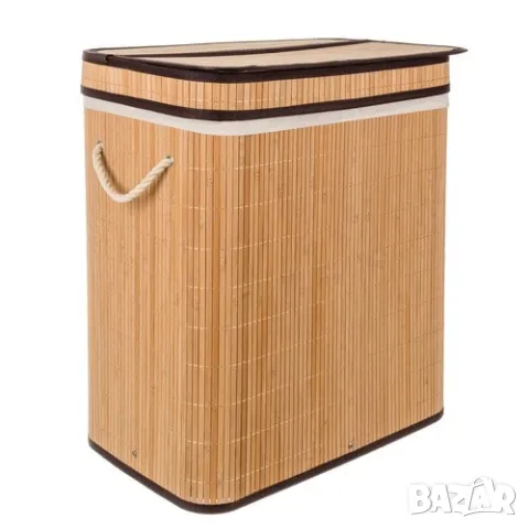 Бамбуков кош за пране с две отделения, снимка 6 - Други стоки за дома - 47996504