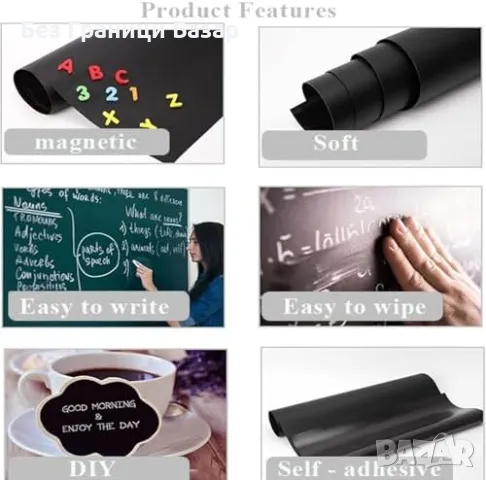 Нова Самозалепваща магнитна дъска 21x31 см, лесно писане и чистене, снимка 3 - Други - 48716082