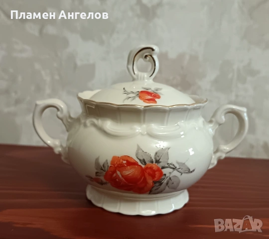 Антикварна Баварска захарница "Mittertech" Бавария , снимка 3 - Антикварни и старинни предмети - 53895111