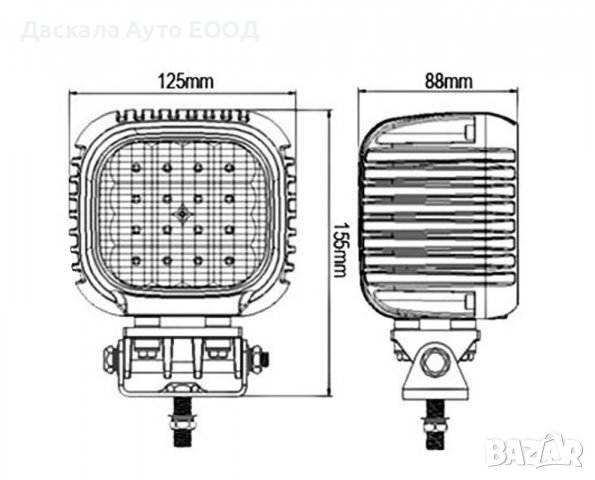 Мощен ЛЕД БАР LED BAR прожектори, работна лампа 48W , 13см , 10-30V, снимка 6 - Аксесоари и консумативи - 27040869