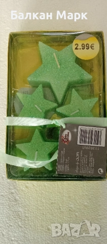 ✨ Френски Коледни свещи – комплект звезди ✨, снимка 2 - Декорация за дома - 51891587