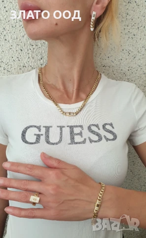 Дамски златен сет Монако, снимка 4 - Бижутерийни комплекти - 51103971