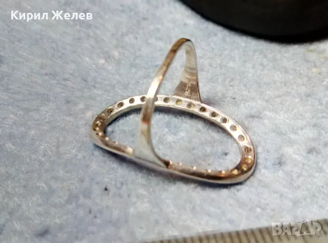ФИН АРТИСТИЧЕН МАРКАЗИТЕН СРЕБЪРЕН ПРЪСТЕН СРЕБРО 925 ПРОБА ЮВЕЛИРНА АРТ ИЗРАБОТКА 48583, снимка 3 - Пръстени - 49150443