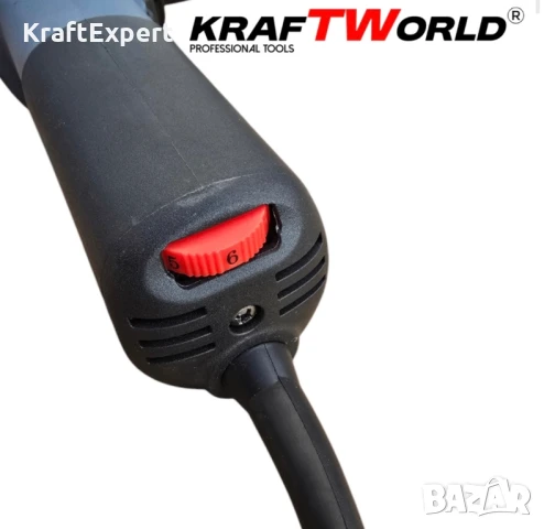 Ъглошлайф KraftWorld 125мм с Плавен Старт и Регулиране на Обороти, снимка 5 - Други инструменти - 50547385