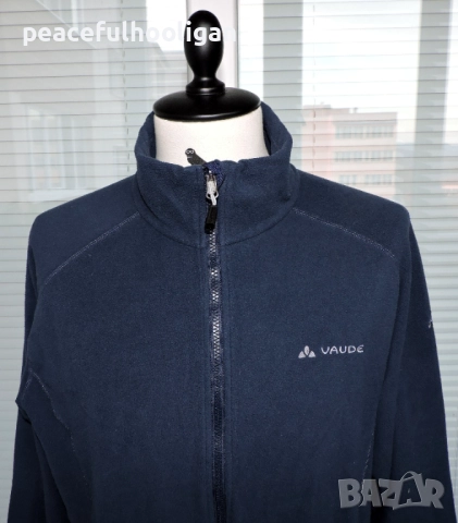 Vaude Outdoor Polar Fleece -мъжко тъмно сиво  поларено горнище с цип размер XL , снимка 2 - Якета - 52430204