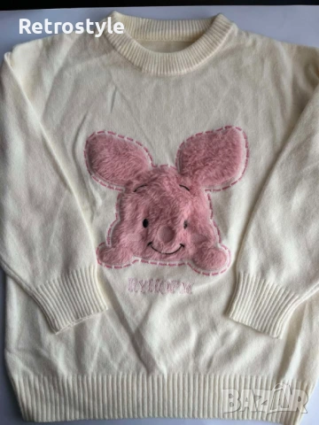 Много мек пуловер със зайче, снимка 2 - Пуловери - 53218736
