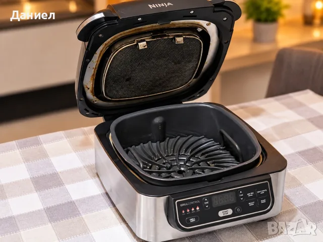 Ninja Foodi AG301EU 5-в-1 – Грил, Air Fryer / Еър Фрайър, печене, дехидратор – оставаща гаранция , снимка 6 - Фритюрници - 56245300