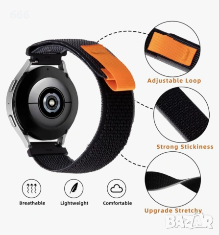 Комплект от 4 каишки съвместими с Samsung Galaxy Watch, снимка 6 - Каишки за часовници - 53303615