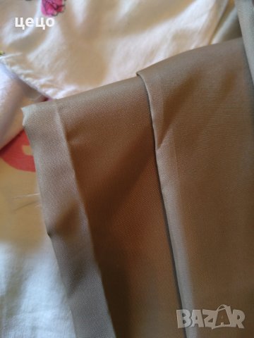 продавам бледокафяв плат полиестер, снимка 2 - Платове и дамаски - 36236935