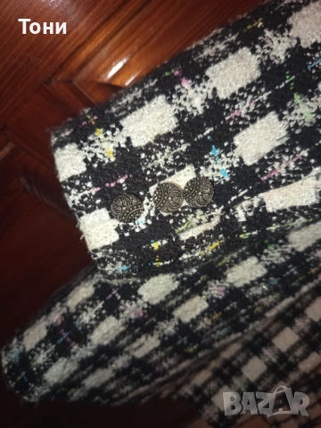 Ново Дамско Стилно Карирано Сако XL , снимка 8 - Сака - 53013998