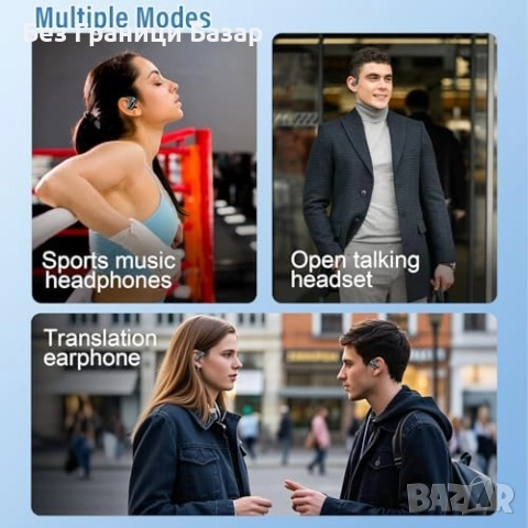 Нови Bluetooth слушалки с AI превод, ENC шумопотискане, 164 езика, снимка 3 - Bluetooth слушалки - 52772745