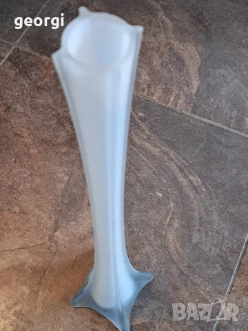 стъклена квадратна ваза тип Айфелова кула  6/3, снимка 3 - Вази - 49272190