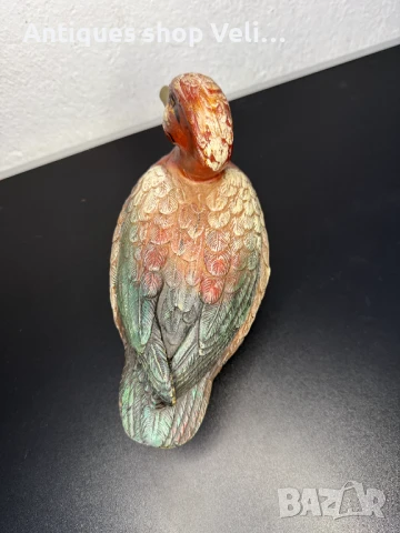 Колекционерска италианска статуетка патица Elli Malevolti №7240 , снимка 5 - Антикварни и старинни предмети - 51095210