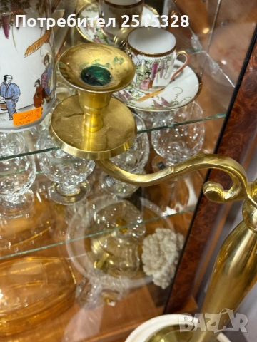 голям 60сантиметров месингов свещник, снимка 5 - Антикварни и старинни предмети - 53323588