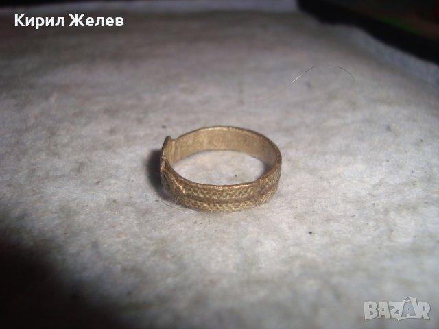 СТАРИНЕН 19век ОРНАМЕНТИРАН САЧАНЕН ПРЪСТЕН с МОНОГРАМ БУКВА И - РЪЧНА МАЙСТОРСКА ИЗРАБОТКА 27535 , снимка 5 - Антикварни и старинни предмети - 36797954