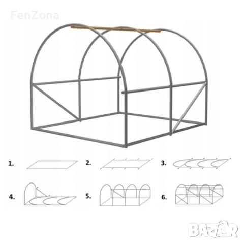 Компактна оранжерия – лесен монтаж и стабилна рамка, снимка 2 - Оранжерии - 54051556